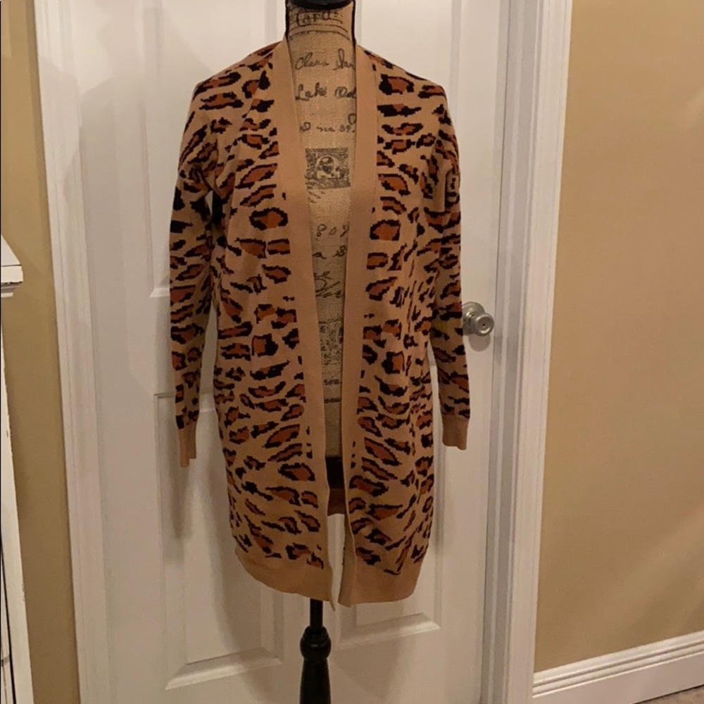 Leopard Cardigan XS